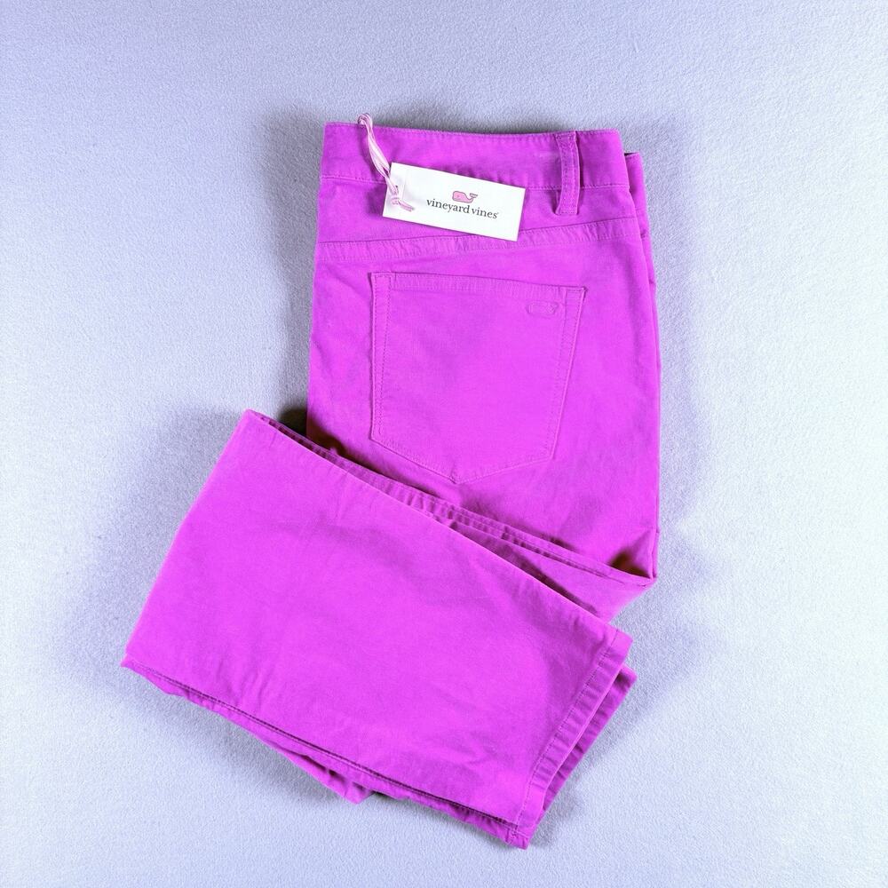Vineyard Vines Womens 10 Magenta Pink Five Pocket Skinny Pants NWOT